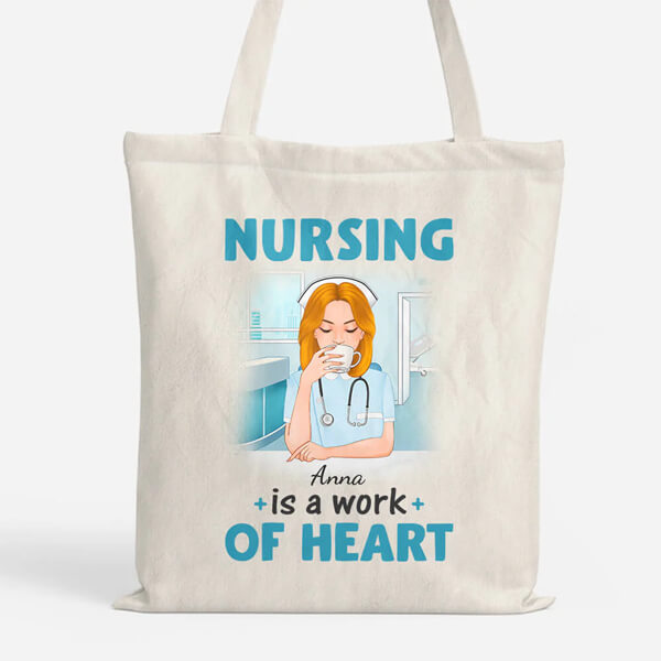 Personalized Nurse Tote Bag